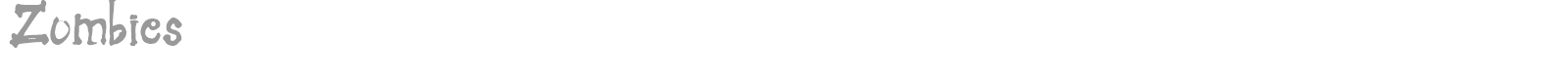 Zombies font preview